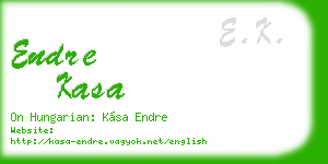 endre kasa business card